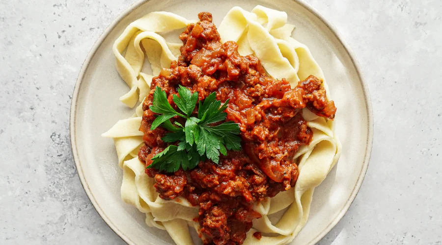 Homemade Pasta & Bolognese Sauce